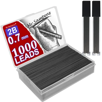 1000 бр. /кор. 0,5 mm 0,7 mm 2b Механични моливи за зареждане с гориво, автоматично Основните Училищни Черни Висококачествени Офис и учебни пособия