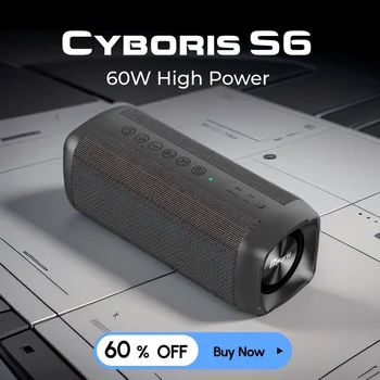 Cyboris S6 2 Говорител 60 W Безжичен Bluetooth-високоговорител с голям капацитет, Преносими основната част карта, интелигентен глас Bluetooth-високоговорител