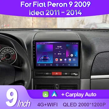 QSZN За Fiat Peron 9 2009 Idea 2011-2014 2K QLED Android 13 Радиото в автомобила Мултимедиен Плейър GPS AI Voice CarPlay 4G Стерео