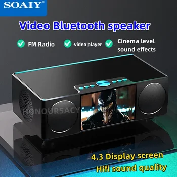 S99 SOAIY Мощен Bluetooth-високоговорител Престижно Атмосферни Безжична Bluetooth-колона За филми с телевизор И часови субуфер
