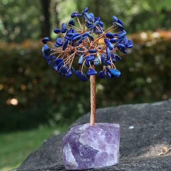 Изискан Цвят Естествен кристал Флуорит, Каменна Дървото на Живота, За Йога, Украса за дома, Бижута, Лечебната Енергия