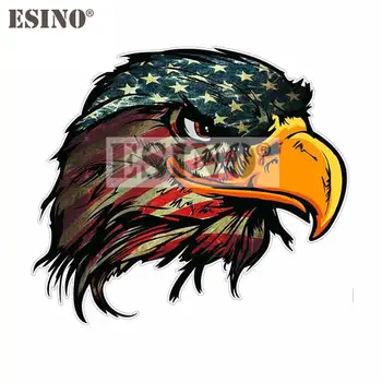 Креативен автомобилен стайлинг, летяща главата белоголового орел, САЩ, американския флаг, на стикер по образец, PVC, водоустойчив стикер за автомобил автомобил, винил