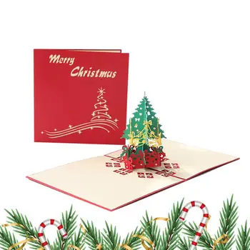 Поп поздравителни картички за Коледа, Изскачащи поздравителни картички с конвертами и пространство за запис, 3D Поздравителни картички за хол