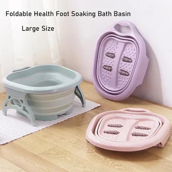 Сгъваема пластмасова ваната за крака за педикюр, Обикновена вана за образуването на пяна, Масаж кофа за накисване на краката, леген за баня за намаляване на налягането